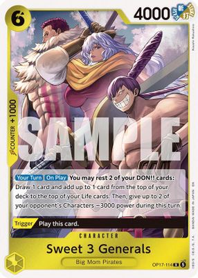 Sweet 3 Generals OP17-114 card