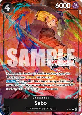 Sabo P-105 card