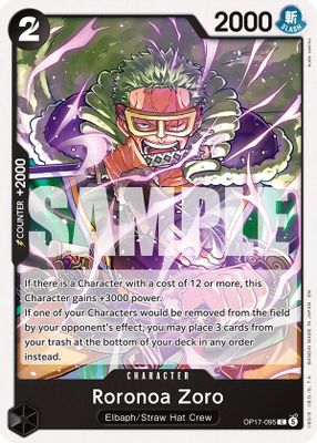 Roronoa Zoro OP17-095 card