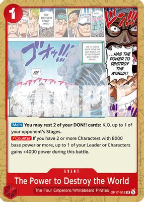 The Power to Destroy the World OP17-018 card