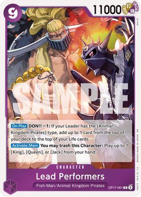Lead Performers OP17-061 card
