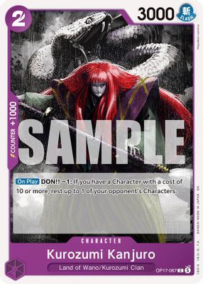 Kurozumi Kanjuro OP17-067 card