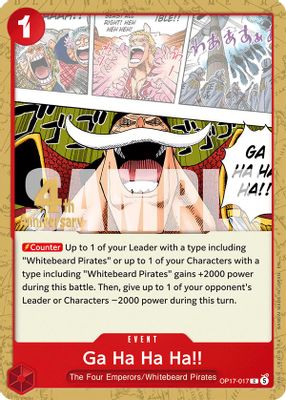 Ga Ha Ha Ha!! OP17-017 Standard · Normal One Piece card