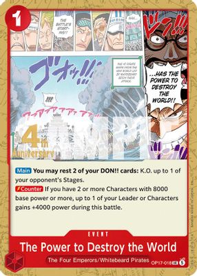 The Power to Destroy the World OP17-018 card