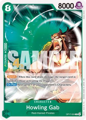 Howling Gab OP17-024 card