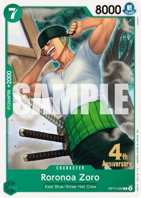Roronoa Zoro OP17-035 card