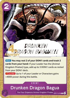 Drunken Dragon Bagua OP17-078 card