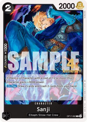 Sanji OP17-082 card