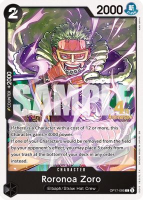 Roronoa Zoro OP17-095 card