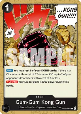 Gum-Gum Kong Gun OP17-098 card