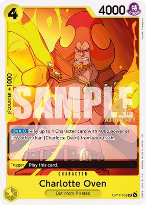 Charlotte Oven OP17-102 card