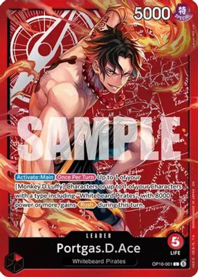 Portgas.D.Ace OP16-001 card
