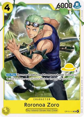 Roronoa Zoro OP15-113 card